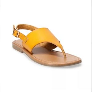 Sonoma Women's Thong Sandals, Mustard Yellow, Size 11
